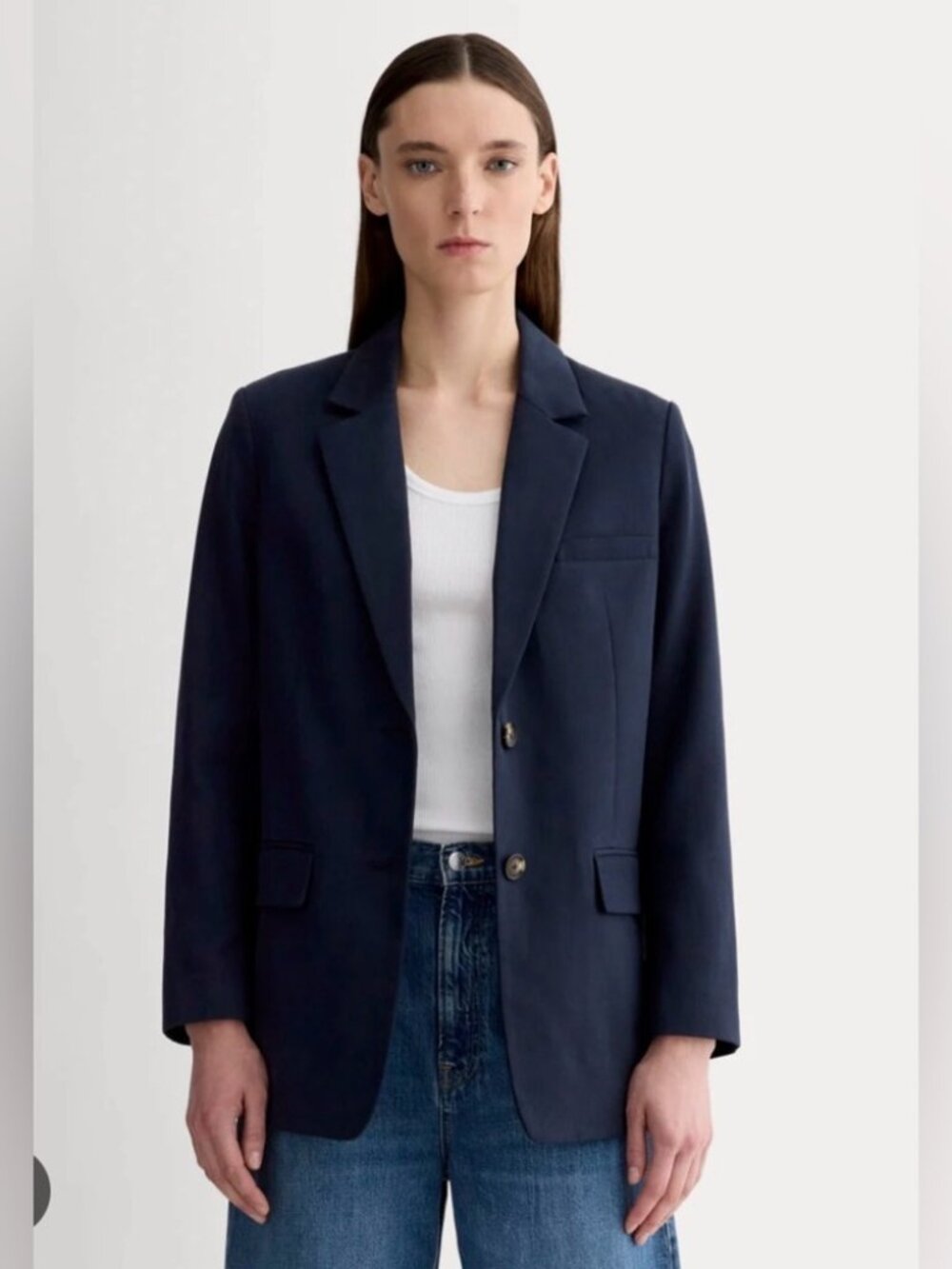 PENDLETON Navy Single-Button Women's Blazer Size 14